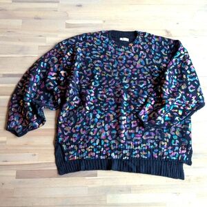 AndTheWhy Animal‎ Print Sweater NWOT